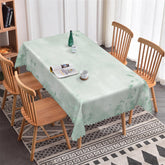 Lofaris Green Watercolor Leaves Spring Tablecloth For Decor